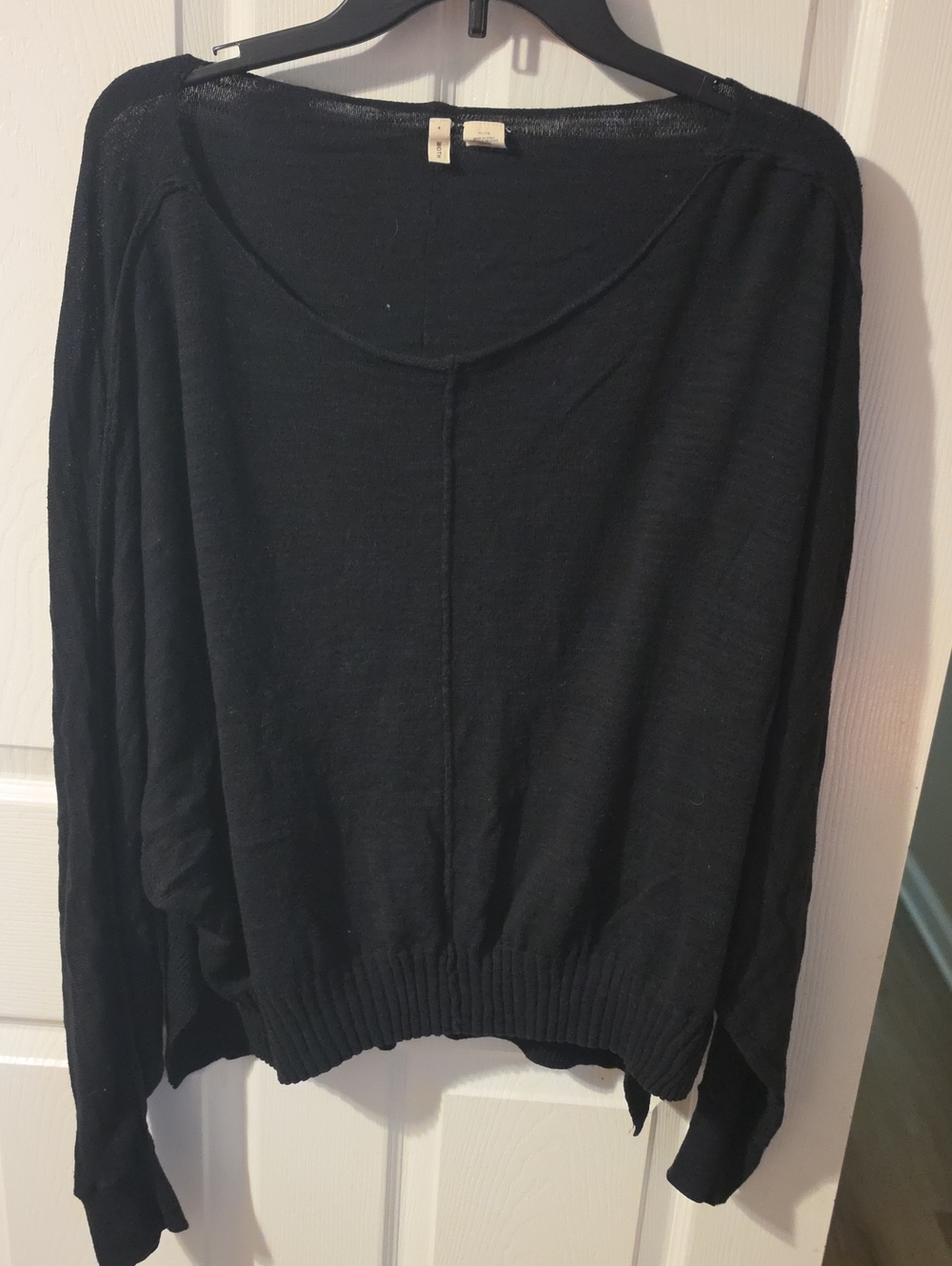 Moth Black Scoop Neck Lightweight Sweater